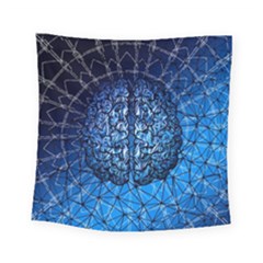 Brain Web Network Spiral Think Square Tapestry (Small)