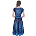 Brain Web Network Spiral Think Cap Sleeve Wrap Front Dress View2