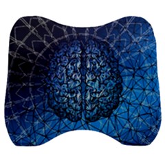 Brain Web Network Spiral Think Velour Head Support Cushion
