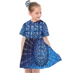 Brain Web Network Spiral Think Kids  Sailor Dress