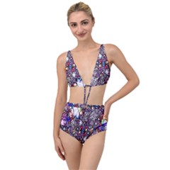 Web Network Abstract Connection Tied Up Two Piece Swimsuit by Vaneshart