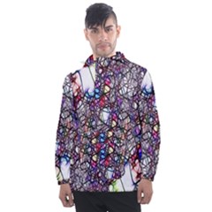 Web Network Abstract Connection Men s Front Pocket Pullover Windbreaker by Vaneshart