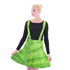 Green Bright Digital Manipulation Suspender Skater Skirt by Vaneshart