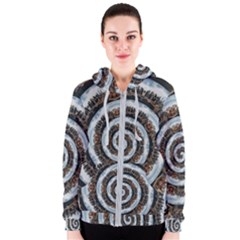 Spiral City Urbanization Cityscape Women s Zipper Hoodie