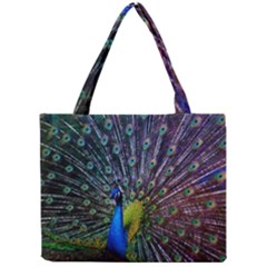 Peacock Colors Bird Colorful Mini Tote Bag by Vaneshart