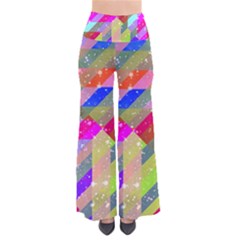 Multicolored Party Geo Design Print So Vintage Palazzo Pants by dflcprintsclothing