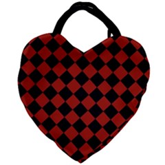 Block Fiesta - Apple Red & Black Giant Heart Shaped Tote by FashionBoulevard