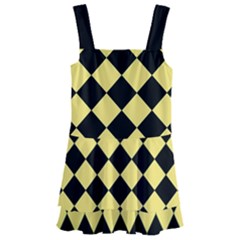 Block Fiesta - Blonde Yellow & Black Kids  Layered Skirt Swimsuit by FashionBoulevard