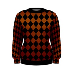 Block Fiesta - Burnt Orange & Black Women s Sweatshirt by FashionBoulevard