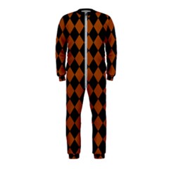 Block Fiesta - Burnt Orange & Black Onepiece Jumpsuit (kids) by FashionBoulevard