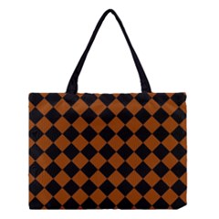 Block Fiesta - Burnt Orange & Black Medium Tote Bag by FashionBoulevard