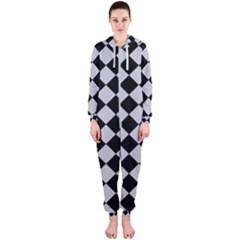 Block Fiesta - Cloudy Grey & Black Hooded Jumpsuit (ladies)  by FashionBoulevard