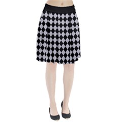 Block Fiesta - Cloudy Grey & Black Pleated Skirt by FashionBoulevard