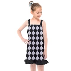 Block Fiesta - Cloudy Grey & Black Kids  Overall Dress