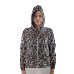 Urban Art Textured Print Pattern Women s Hooded Windbreaker by dflcprintsclothing