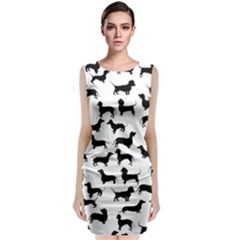 Dachshunds! Sleeveless Velvet Midi Dress by ZeeBee