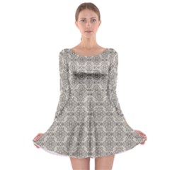 Timeless - Black & Abalone Grey Long Sleeve Skater Dress by FashionBoulevard