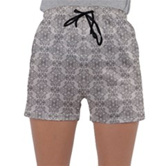 Timeless - Black & Abalone Grey Sleepwear Shorts by FashionBoulevard