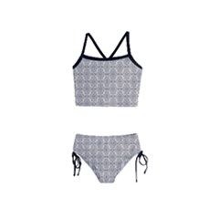 Timeless - Black & Abalone Grey Girls  Tankini Swimsuit by FashionBoulevard