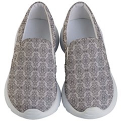 Timeless - Black & Abalone Grey Kids Lightweight Slip Ons by FashionBoulevard