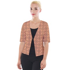 Timeless   Black & Cantaloupe Orange Cropped Button Cardigan by FashionBoulevard