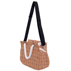 Timeless   Black & Cantaloupe Orange Rope Handles Shoulder Strap Bag by FashionBoulevard