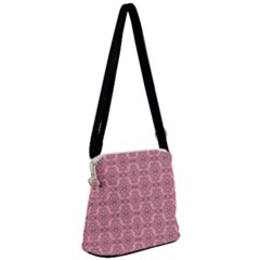 Timeless - Black & Flamingo Pink Zipper Messenger Bag by FashionBoulevard