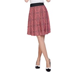Timeless - Black & Indian Red A-line Skirt by FashionBoulevard