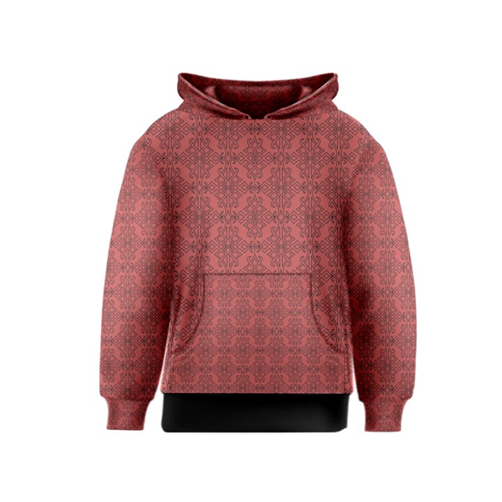 Timeless - Black & Indian Red Kids  Pullover Hoodie