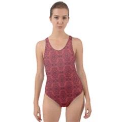 Timeless - Black & Indian Red Cut-out Back One Piece Swimsuit by FashionBoulevard