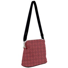 Timeless - Black & Indian Red Zipper Messenger Bag by FashionBoulevard