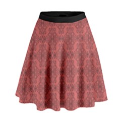 Timeless - Black & Indian Red High Waist Skirt by FashionBoulevard