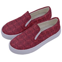 Timeless - Black & Indian Red Kids  Canvas Slip Ons by FashionBoulevard