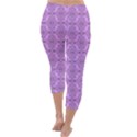 Timeless - Black & Lavender Purple Capri Winter Leggings  View4