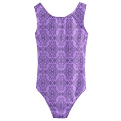 Timeless - Black & Lavender Purple Kids  Cut-out Back One Piece Swimsuit by FashionBoulevard