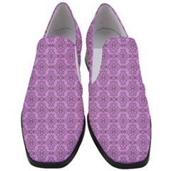 Timeless - Black & Lavender Purple Women Slip On Heel Loafers by FashionBoulevard