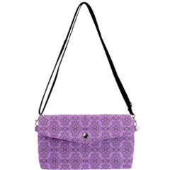 Timeless - Black & Lavender Purple Removable Strap Clutch Bag by FashionBoulevard