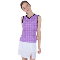 Timeless - Black & Lavender Purple Women s Sleeveless Sports Top by FashionBoulevard