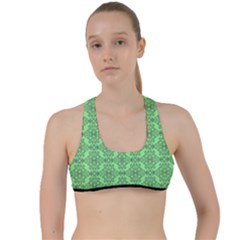 Timeless - Black & Mint Green Criss Cross Racerback Sports Bra by FashionBoulevard