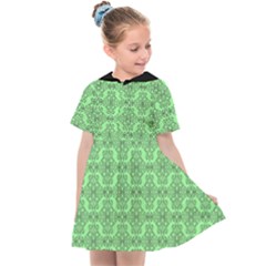 Timeless - Black & Mint Green Kids  Sailor Dress