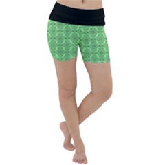 Timeless - Black & Mint Green Lightweight Velour Yoga Shorts