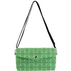 Timeless - Black & Mint Green Removable Strap Clutch Bag