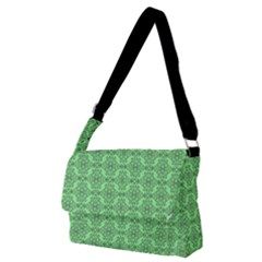 Timeless - Black & Mint Green Full Print Messenger Bag (m)