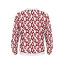 Cute Flowers - Carmine Red White Kids  Sweatshirt View2