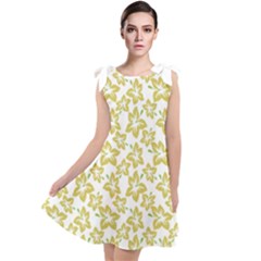 Cute Flowers - Ceylon Yellow Tie Up Tunic Dress by FashionBoulevard