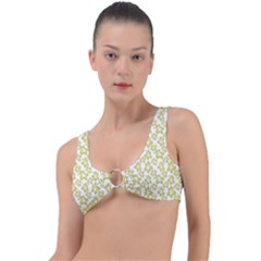 Cute Flowers - Ceylon Yellow Ring Detail Bikini Top