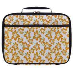 Cute Flowers - Honey Orange White Full Print Lunch Bag by FashionBoulevard