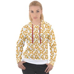 Cute Flowers - Honey Orange White Women s Overhead Hoodie by FashionBoulevard