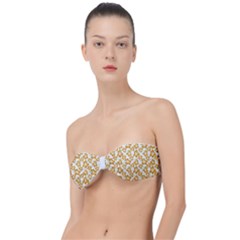 Cute Flowers - Honey Orange White Classic Bandeau Bikini Top  by FashionBoulevard