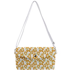 Cute Flowers - Honey Orange White Removable Strap Clutch Bag